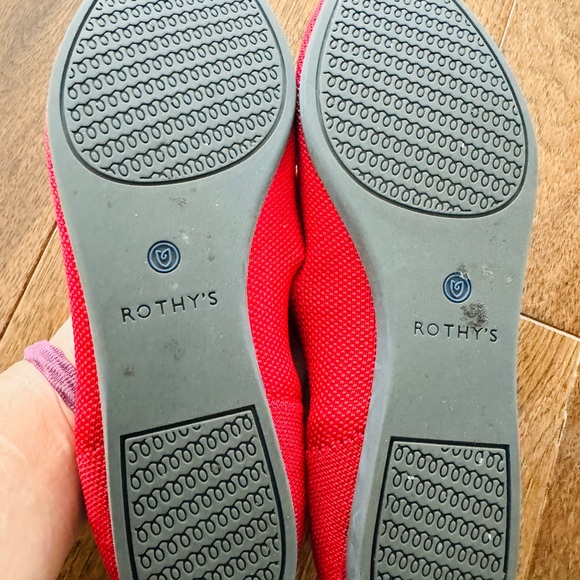 Like New Rothy’s The Point Flats - Red, 8.5 - Picture 5 of 6